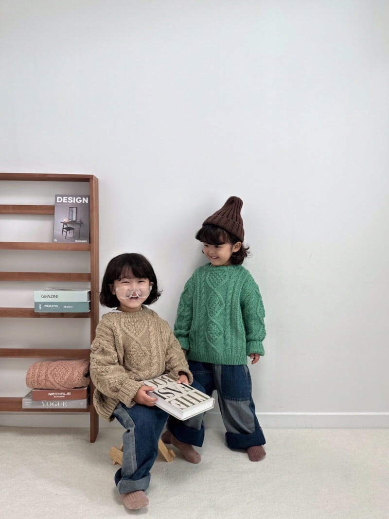 Little Rabbit - Korean Children Fashion - #kidsshorts - Twist Knit Tee - 4