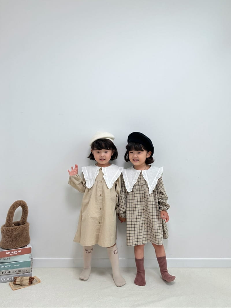 Little Rabbit - Korean Children Fashion - #littlefashionista - Big Collar One-piece - 2