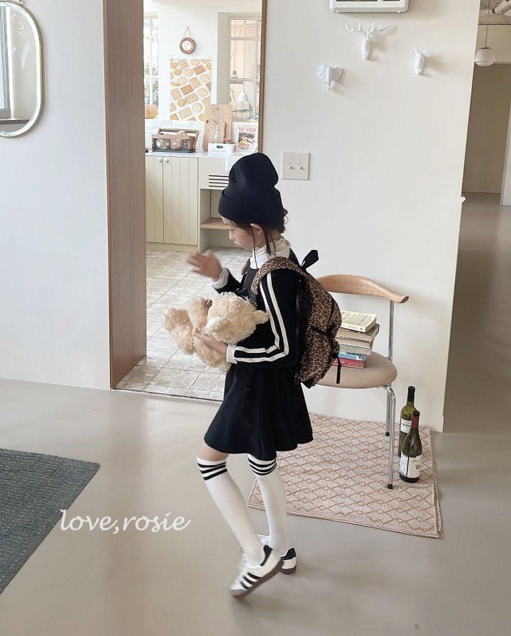 Love Rosie - Korean Children Fashion - #childofig - Terry Half Zip Up One-piece - 2