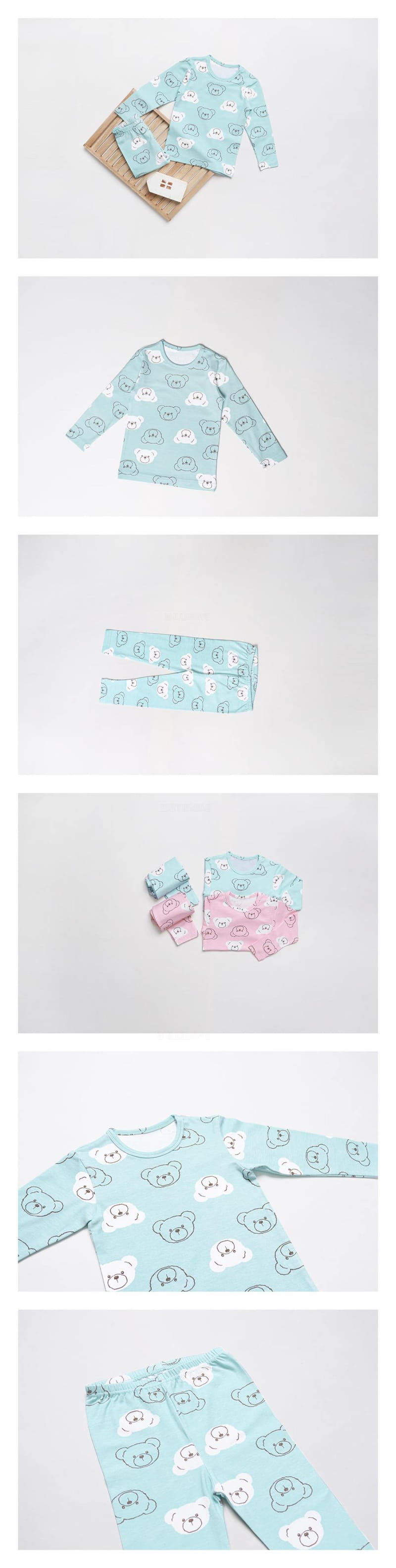 Mellis - Korean Children Fashion - #minifashionista - Span Bear Mint 9 Modal Span Easywear