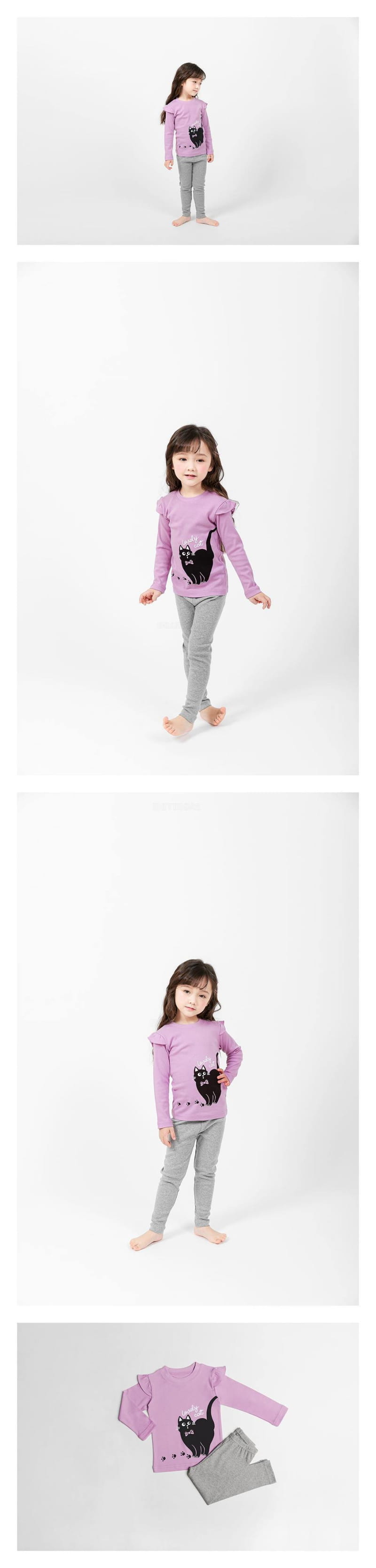 Mellis - Korean Children Fashion - #minifashionista - Black Cat Purple 30 Fraise Easywear