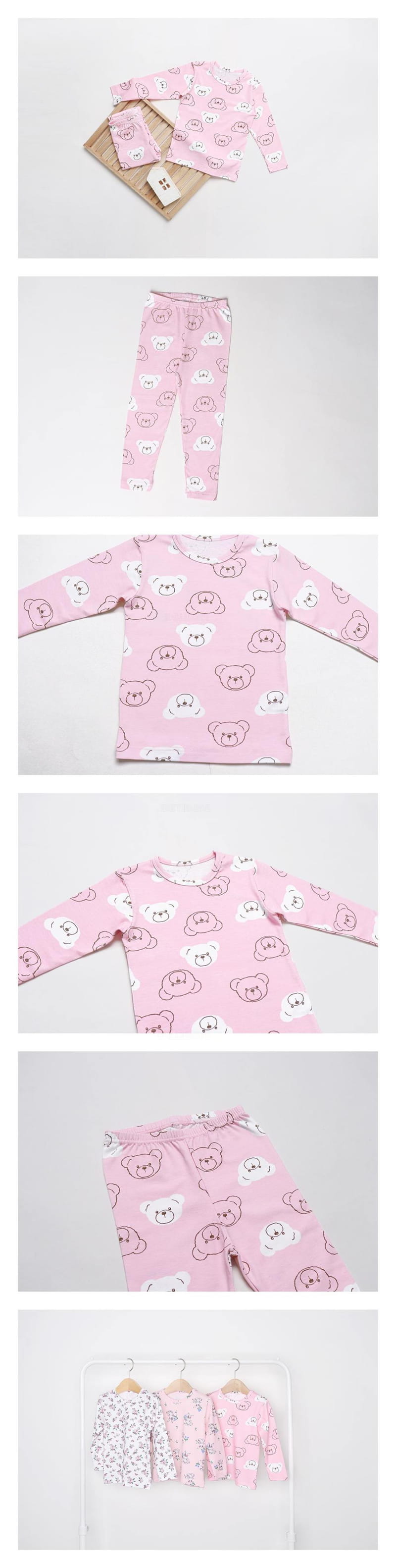 Mellis - Korean Children Fashion - #prettylittlegirls - Span Bear Pink 9 Modal Span Easywear