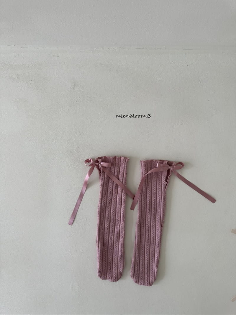 Mienbloom B - Korean Baby Fashion - #babyclothing - Knit Ribbon Socks - 6