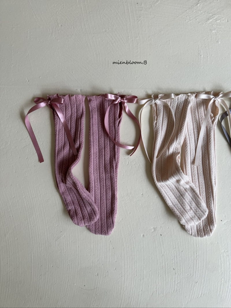 Mienbloom B - Korean Baby Fashion - #babyfever - Knit Ribbon Socks - 8