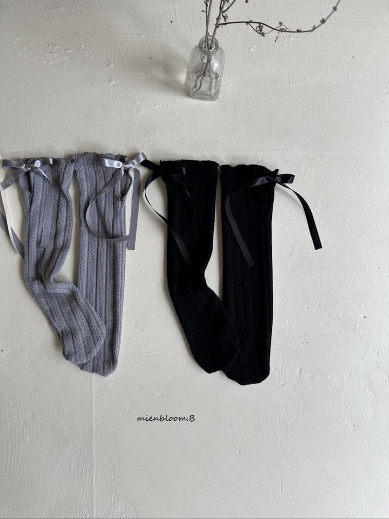 Mienbloom B - Korean Baby Fashion - #babygirlfashion - Knit Ribbon Socks - 9
