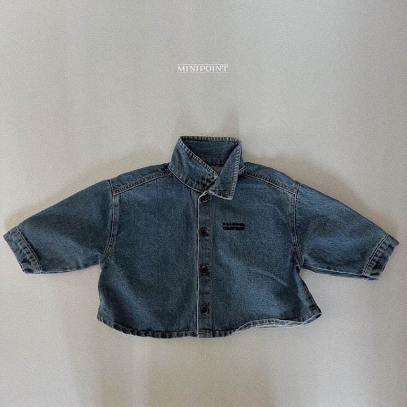 Minipoint - Korean Children Fashion - #designkidswear - Denim Embroidery Shirt