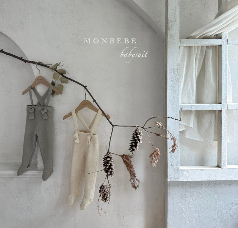 Monbebe - Korean Baby Fashion - #babyboutiqueclothing - Mignon Dungarees Pants 3~6m - 6