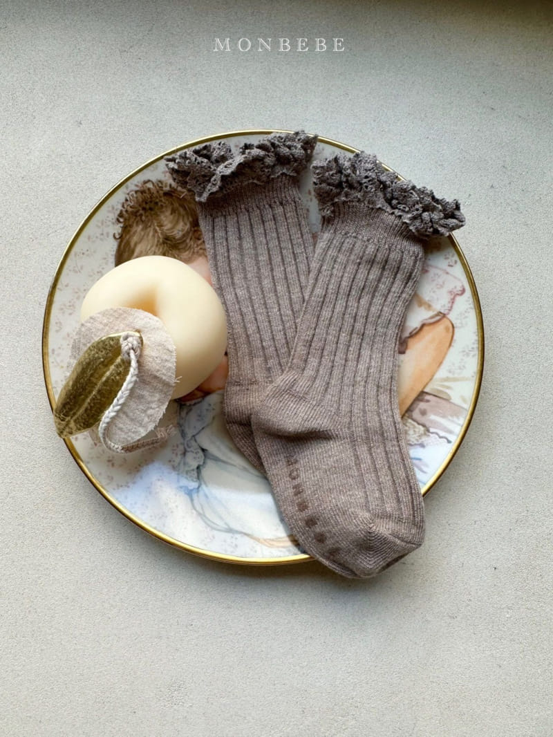 Monbebe - Korean Baby Fashion - #babyfashion - Lace Knee Socks Set - 4