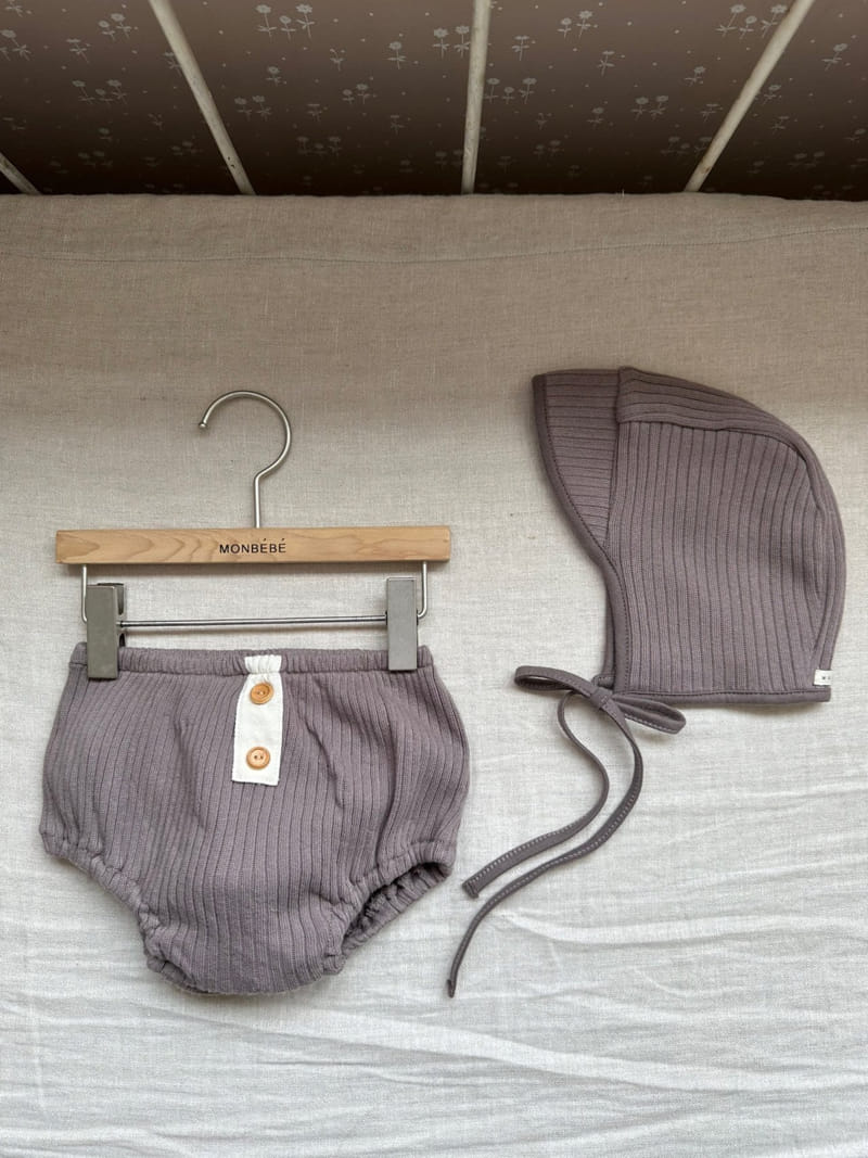 Monbebe - Korean Baby Fashion - #babygirlfashion - Knit Rib Bonnet - 12