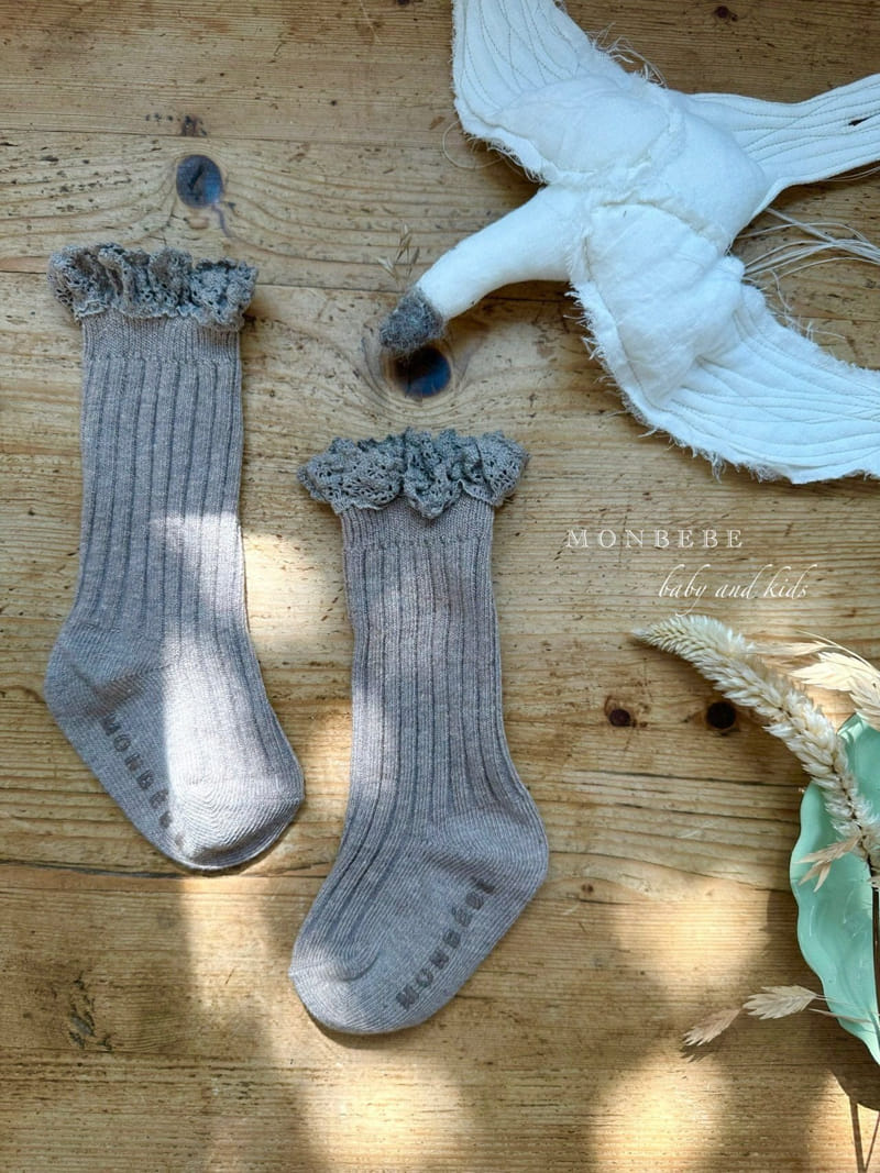 Monbebe - Korean Baby Fashion - #babyootd - Lace Knee Socks Set - 8