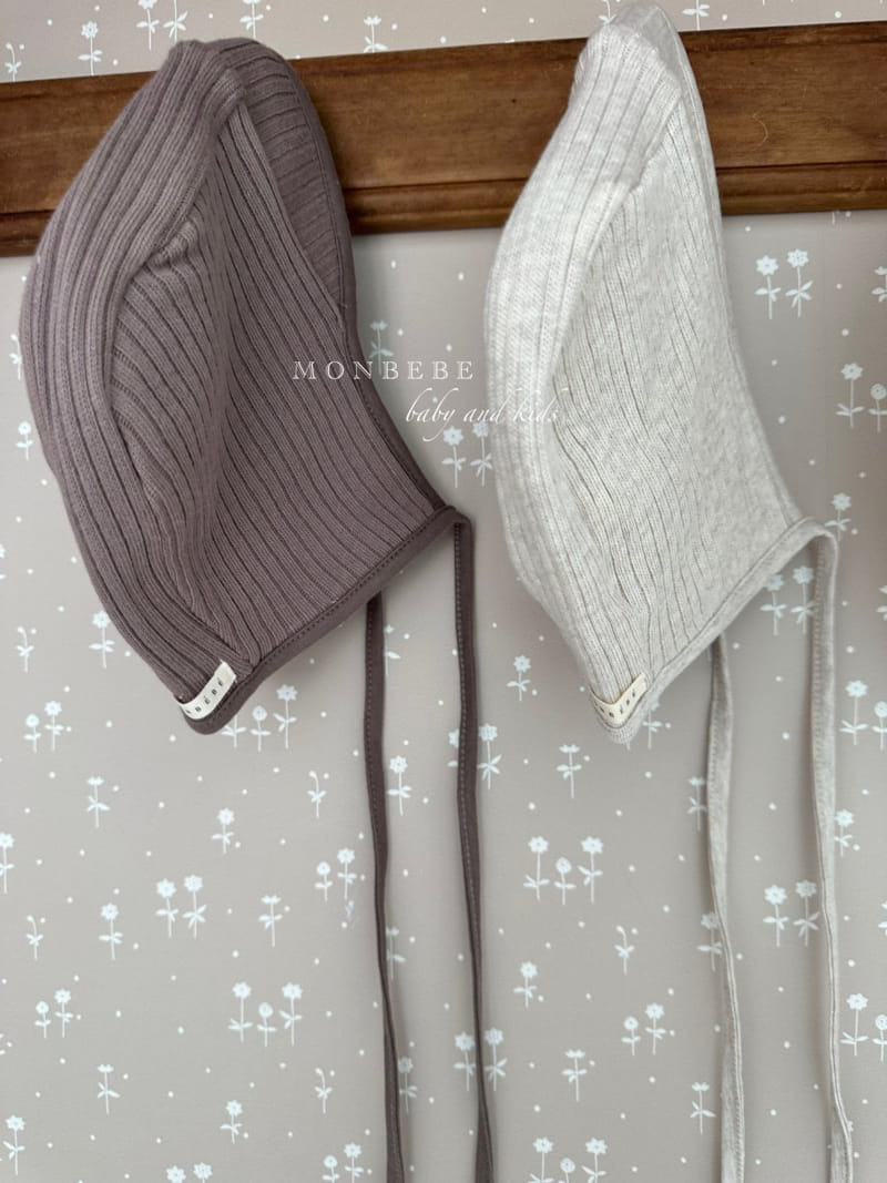 Monbebe - Korean Baby Fashion - #babywear - Knit Rib Bonnet - 4