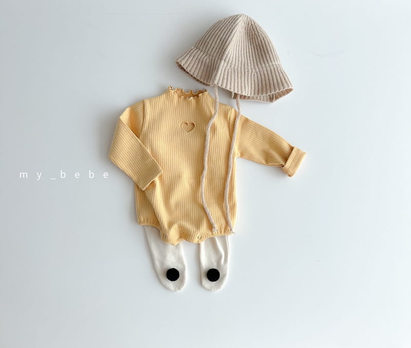 My Bebe - Korean Baby Fashion - #babyclothing - Terry Heart Bodysuit - 12