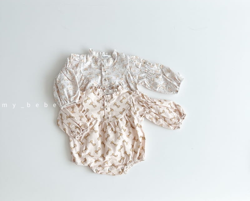 My Bebe - Korean Baby Fashion - #babylifestyle - Petit Shirring Bodysuit - 2