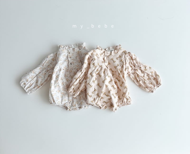 My Bebe - Korean Baby Fashion - #babyoninstagram - Petit Shirring Bodysuit - 3