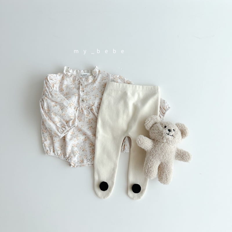 My Bebe - Korean Baby Fashion - #onlinebabyboutique - Petit Shirring Bodysuit - 8