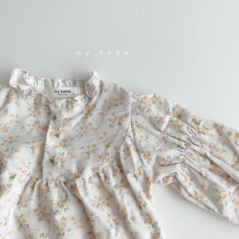 My Bebe - Korean Baby Fashion - #onlinebabyshop - Petit Shirring Bodysuit - 9