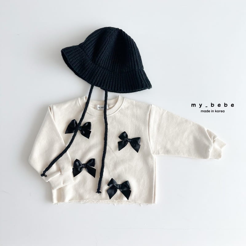 My Bebe - Korean Children Fashion - #designkidswear - Ribbon Sweatshirt - 9