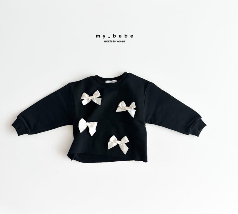 My Bebe - Korean Children Fashion - #discoveringself - Ribbon Sweatshirt - 10