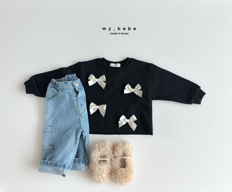 My Bebe - Korean Children Fashion - #fashionkids - Ribbon Sweatshirt - 11