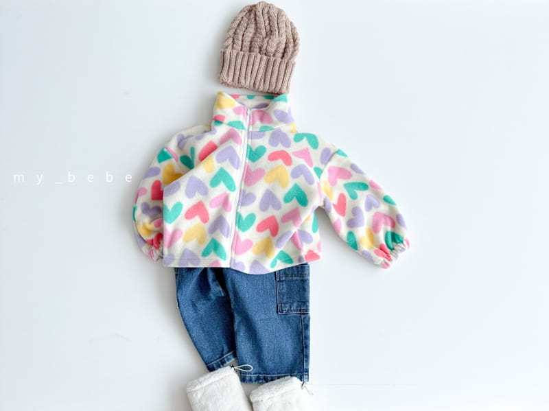 My Bebe - Korean Children Fashion - #magicofchildhood - Fleece Zip-up - 9