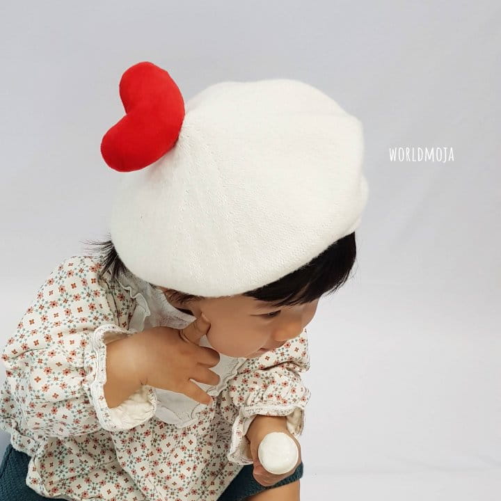New World - Korean Baby Fashion - #babyoutfit - Kid Heart Wool Beret Hat