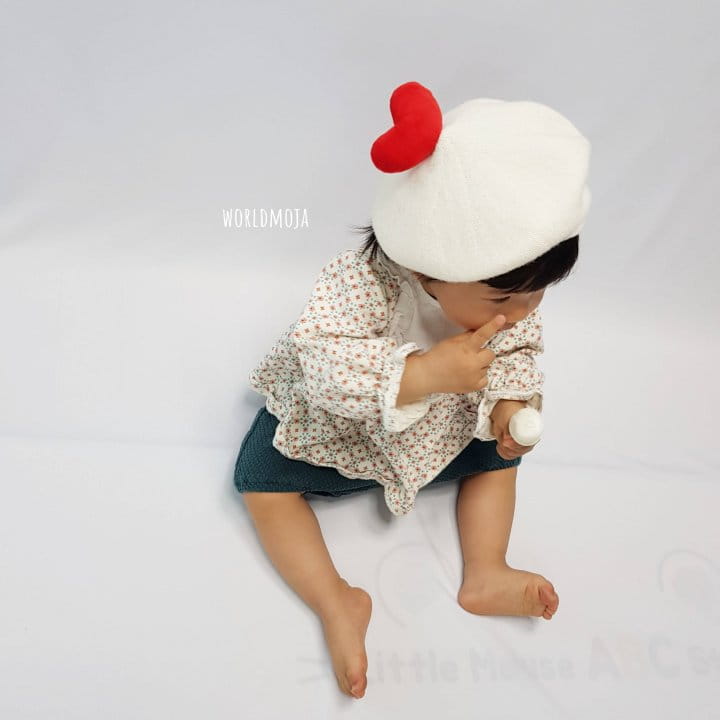 New World - Korean Baby Fashion - #babyoutfit - Kid Heart Wool Beret Hat - 2