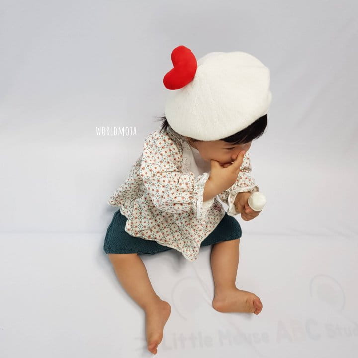 New World - Korean Baby Fashion - #babywear - Kid Heart Wool Beret Hat - 3