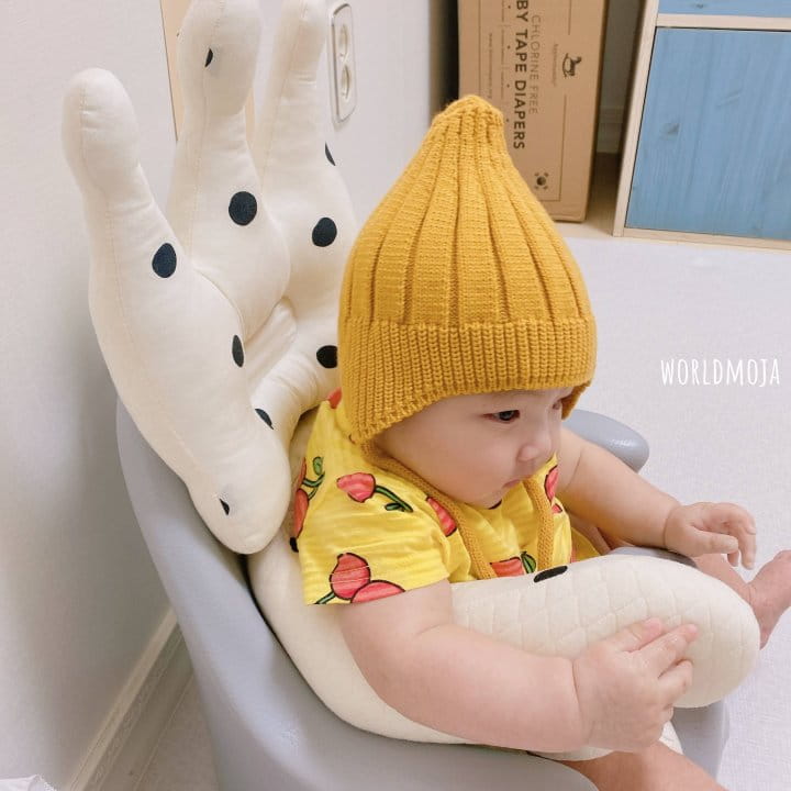 New World - Korean Baby Fashion - #babywear - Acryle Ear String Beanie - 2