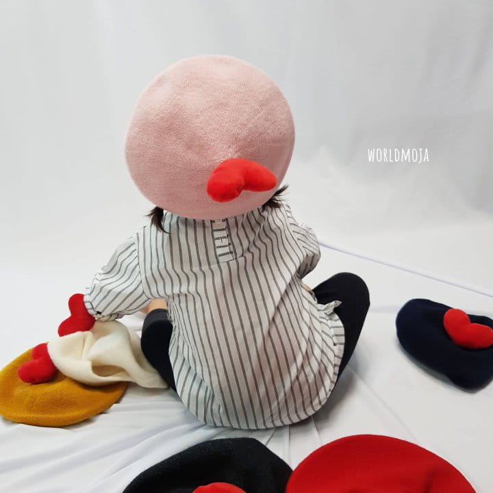 New World - Korean Baby Fashion - #onlinebabyshop - Kid Heart Wool Beret Hat - 5