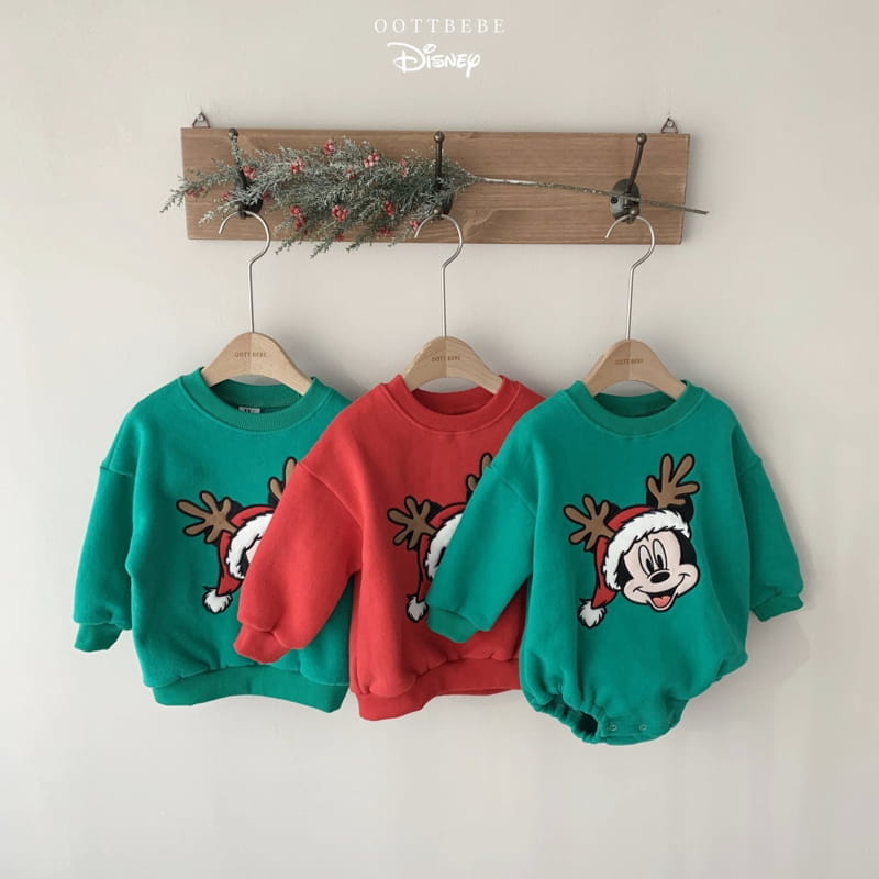 Oott Bebe - Korean Children Fashion - #kidsstore - D Santa Embroidery Sweatshirt - 7