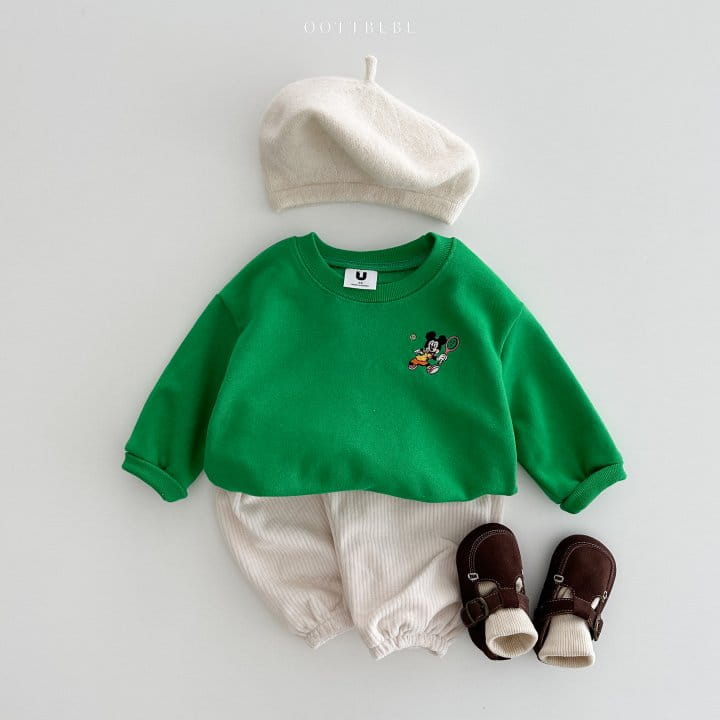 Oott Bebe - Korean Children Fashion - #toddlerclothing - Tennis M Sweatshirt - 5
