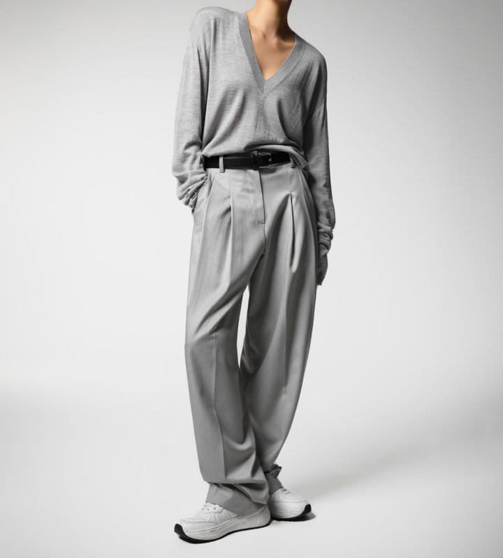 Paper Moon - Korean Women Fashion - #momslook - soft touch pin tuck wide trousers