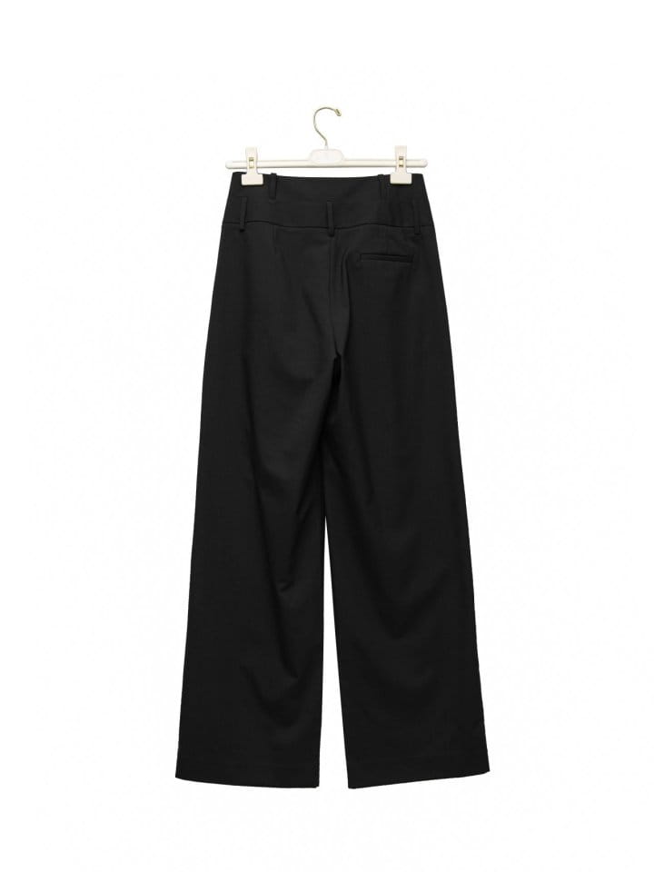Paper Moon - Korean Women Fashion - #momslook - double waisted pin ~ tuck wide trousers - 6