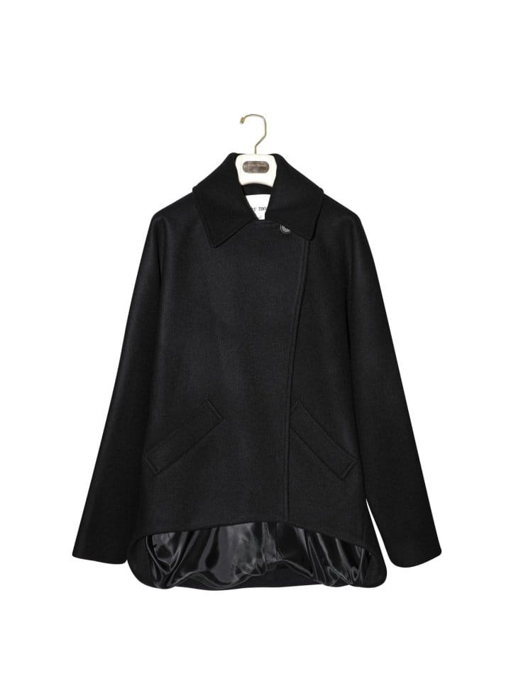 Paper Moon - Korean Women Fashion - #momslook - LUX oversized wool cocoon pea coat   - 9