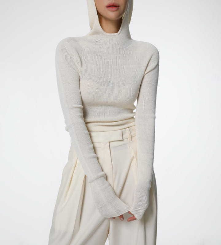 Paper Moon - Korean Women Fashion - #pursuepretty - whole garment hooded knit top