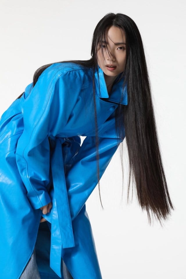 Paper Moon - Korean Women Fashion - #pursuepretty - padded shoulder oversized vegan leather maxi trench coat - 6