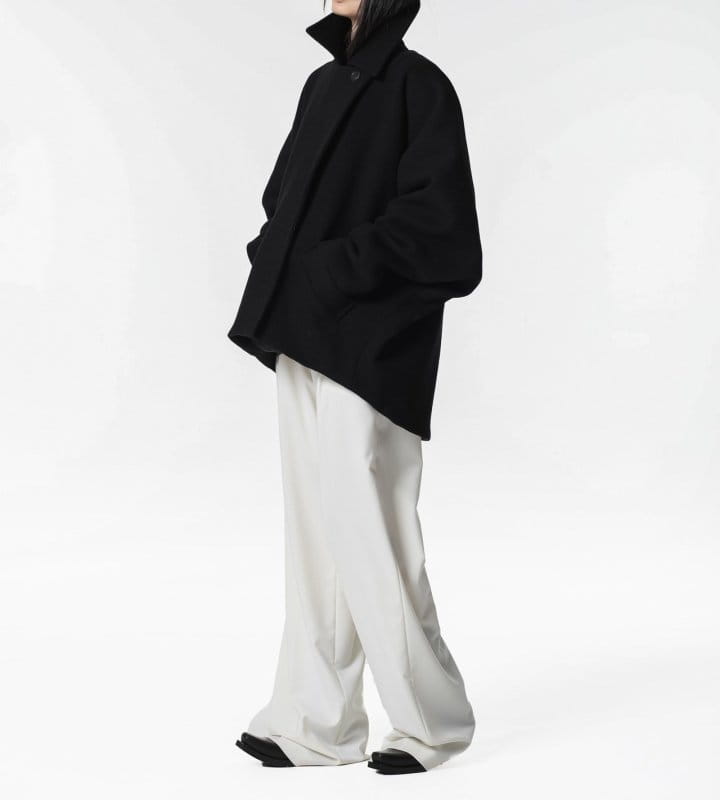 Paper Moon - Korean Women Fashion - #pursuepretty - LUX oversized wool cocoon pea coat   - 3