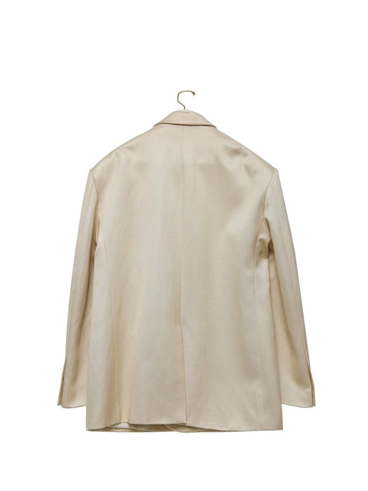 Paper Moon - Korean Women Fashion - #restrostyle - linen maxi oversized two button blazer jacket - 3