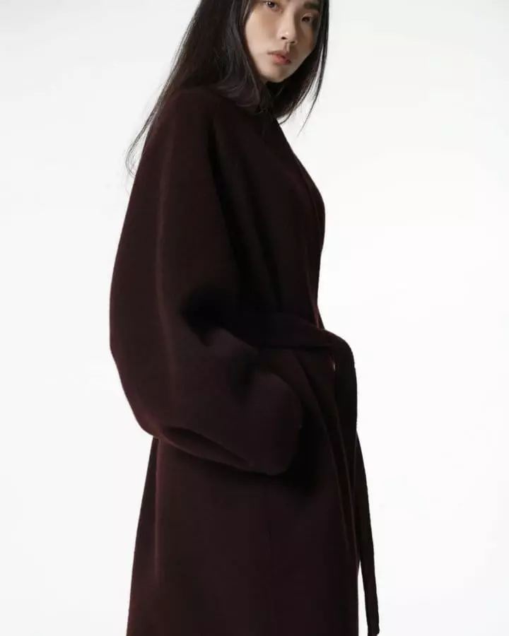 Paper Moon - Korean Women Fashion - #restrostyle - alpaca double snap sleeved handmade belted coat