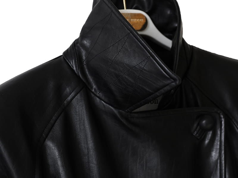 Paper Moon - Korean Women Fashion - #romanticstyle - oversized vegan leather robe maxi coat - 9