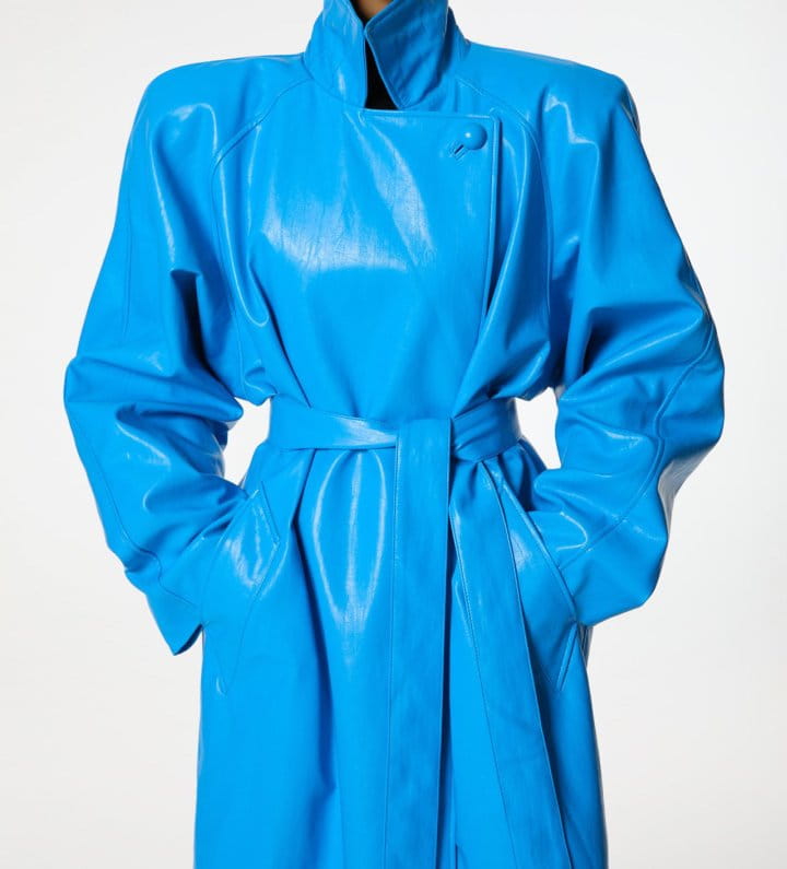 Paper Moon - Korean Women Fashion - #shopsmall - oversized vegan leather robe maxi coat - 10