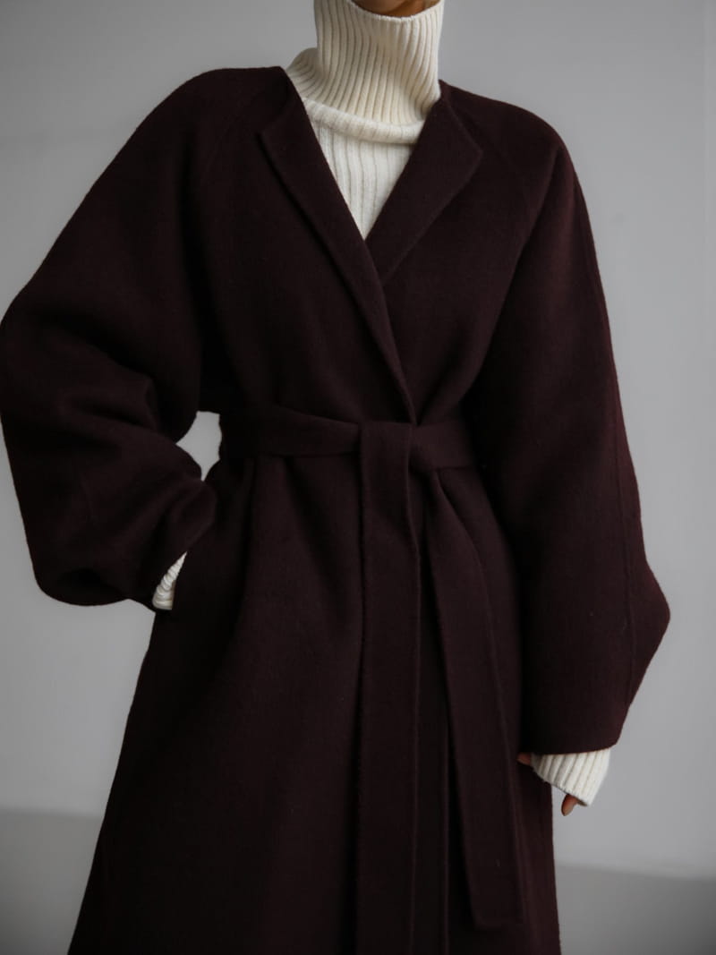 Paper Moon - Korean Women Fashion - #thatsdarling - LUX alpaca double snap sleeved handmade belted coat