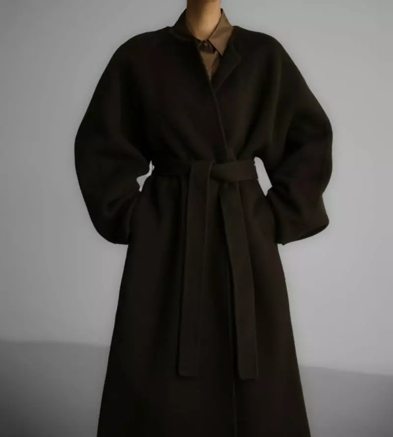 Paper Moon - Korean Women Fashion - #shopsmall - alpaca double snap sleeved handmade belted coat - 4