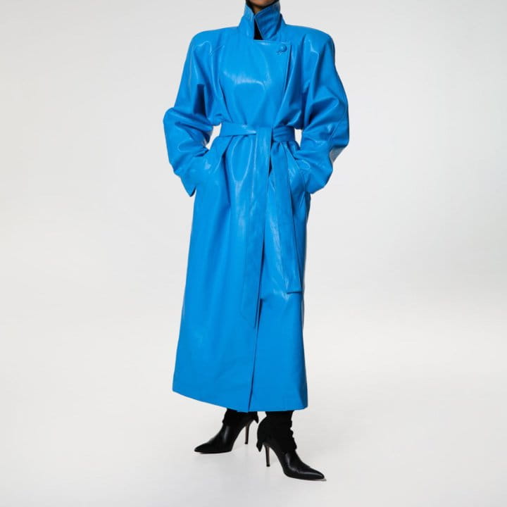 Paper Moon - Korean Women Fashion - #thelittlethings - oversized vegan leather robe maxi coat - 12