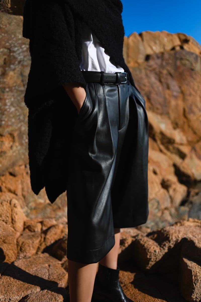 Paper Moon - Korean Women Fashion - #thelittlethings - leather bermuda shorts - 10
