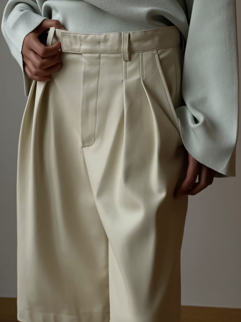 Paper Moon - Korean Women Fashion - #vintageinspired - leather bermuda shorts - 3