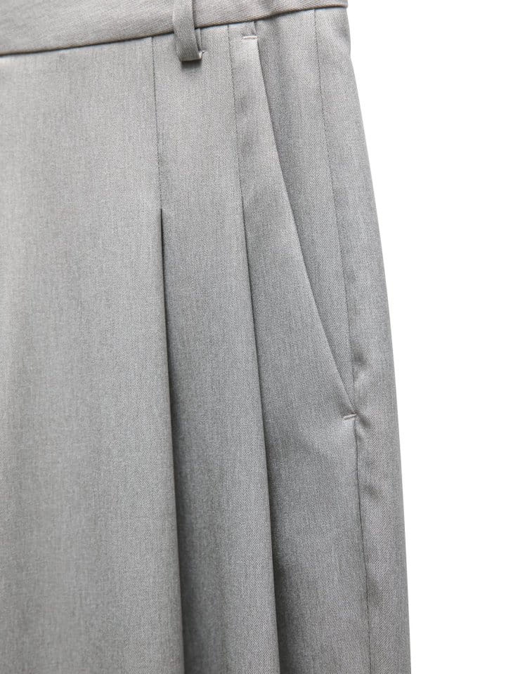Paper Moon - Korean Women Fashion - #womensfashion - soft touch pin tuck wide trousers - 6