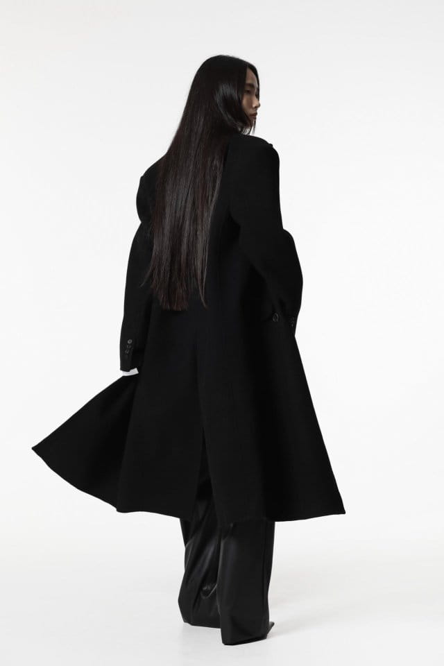 Paper Moon - Korean Women Fashion - #womensfashion - velvet collar double breasted oversized handmade coat - 3