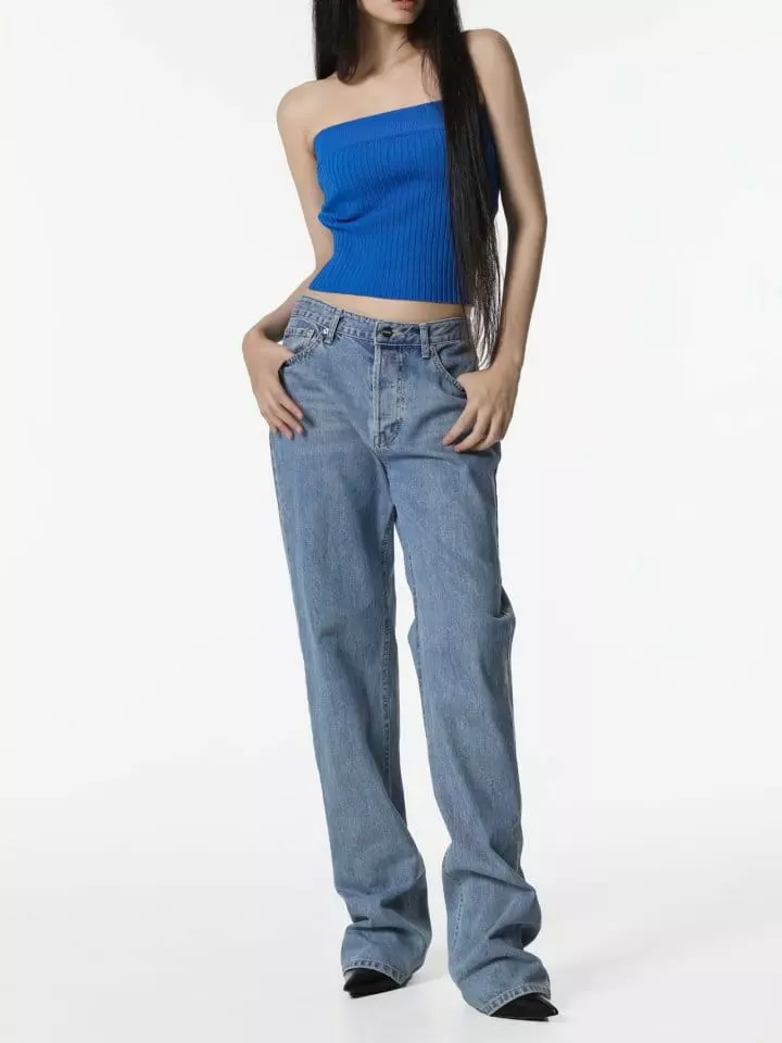 Paper Moon - Korean Women Fashion - #womensfashion - maxi length button fly boyfriend jeans - 2
