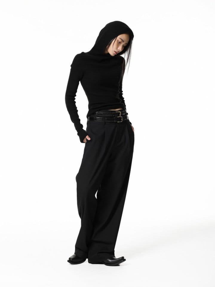 Paper Moon - Korean Women Fashion - #womensfashion - double waisted pin ~ tuck wide trousers